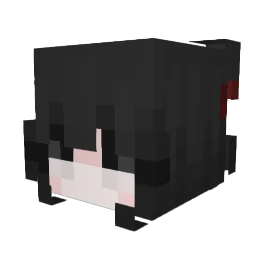 Fihva Minecraft avatar head, 3D render