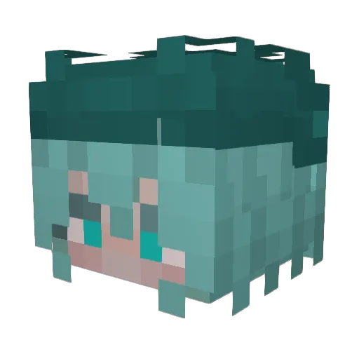 Fiino3 Minecraft avatar head, 3D render