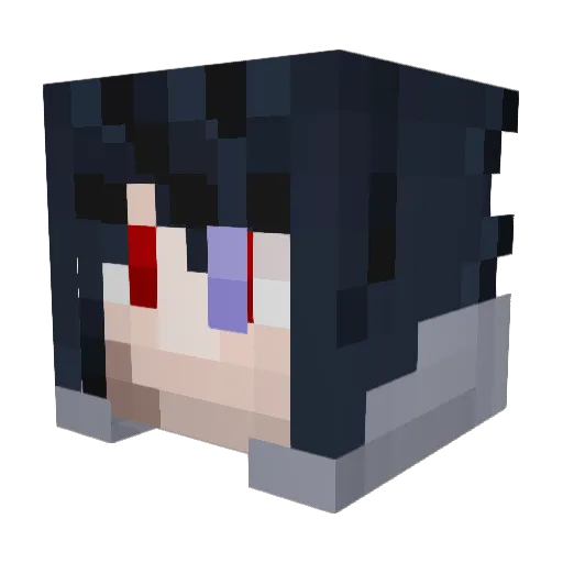 FiirePrince Minecraft avatar head, 3D render