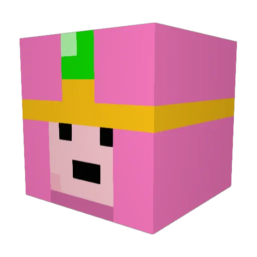 Fiiza Minecraft avatar head, 3D render