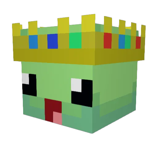 Fikir Minecraft avatar head, 3D render