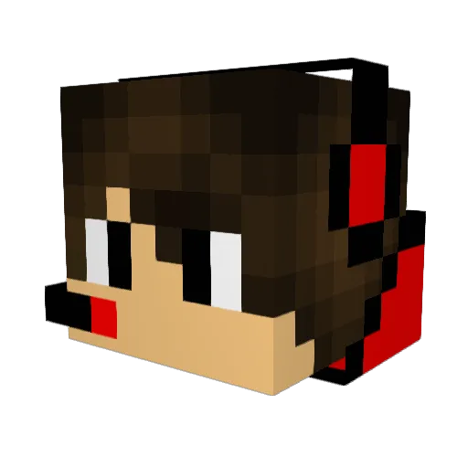 Fikri_Izwan Minecraft avatar head, 3D render