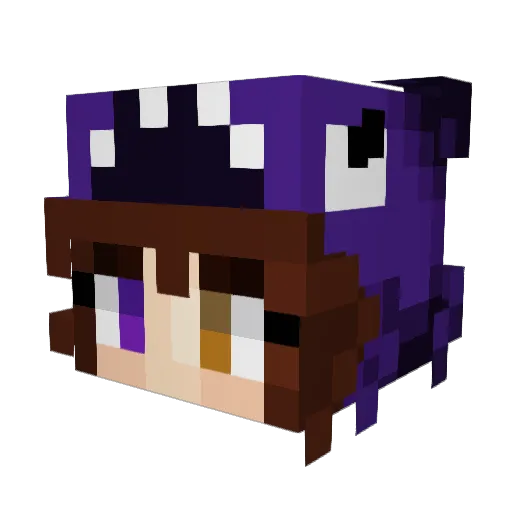 Fil0Fia Minecraft avatar head, 3D render