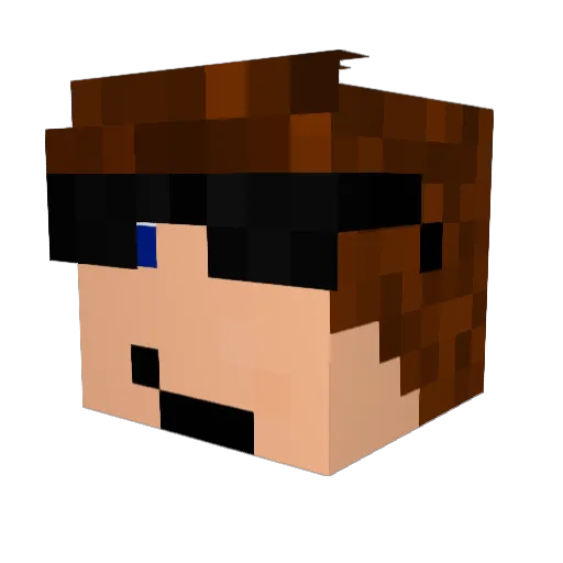 FilanKaze Minecraft avatar head, 3D render