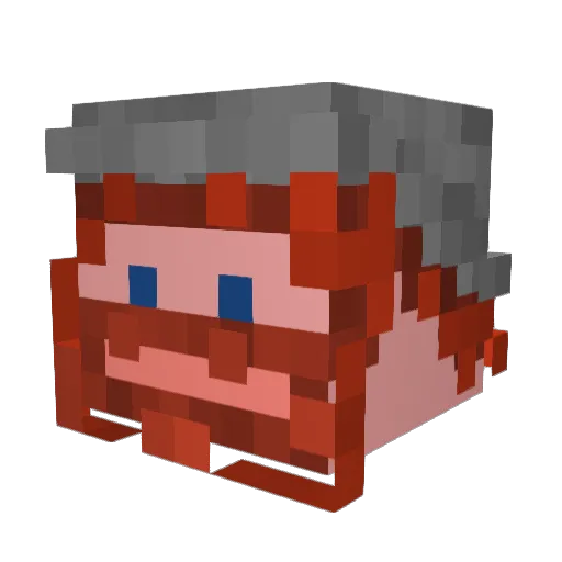 Filb9 Minecraft avatar head, 3D render