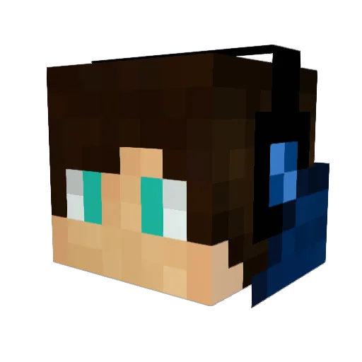 Fildza Minecraft avatar head, 3D render