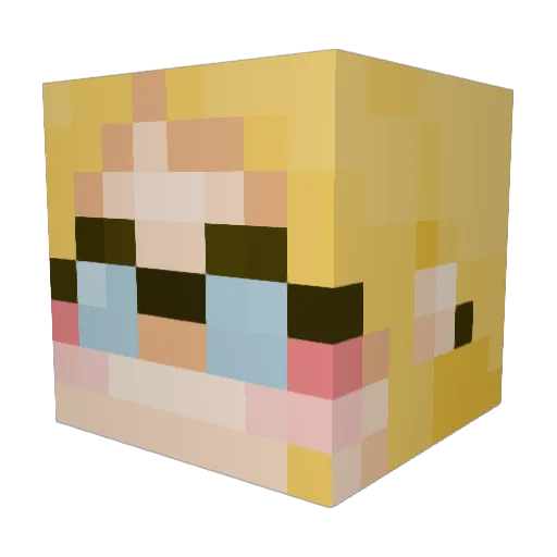 File_Redacted Minecraft avatar head, 3D render