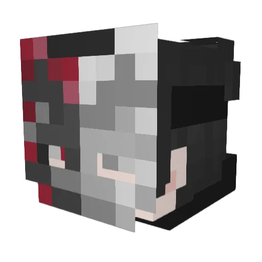 Fileax_ Minecraft avatar head, 3D render