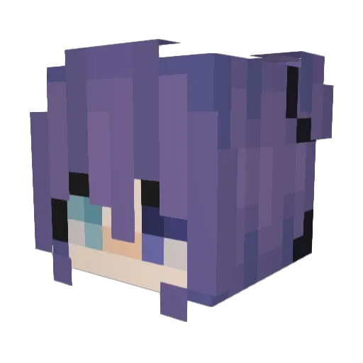 Fileen Minecraft avatar head, 3D render