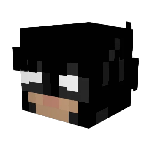 Fileeyo Minecraft avatar head, 3D render