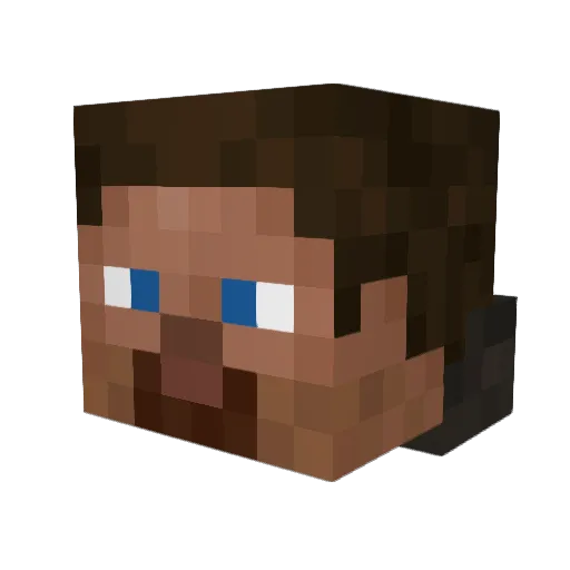 Filemonom Minecraft avatar head, 3D render
