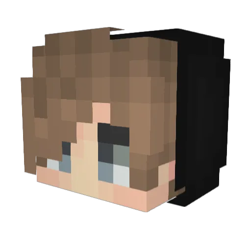 FiletOcat Minecraft avatar head, 3D render