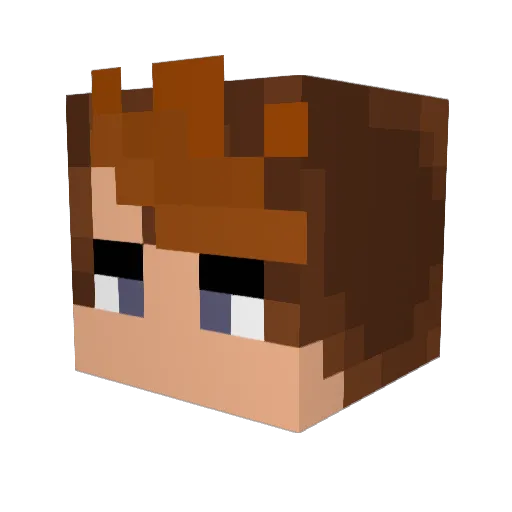 Filex03 Minecraft avatar head, 3D render