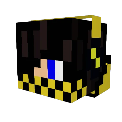 Filiax Minecraft avatar head, 3D render