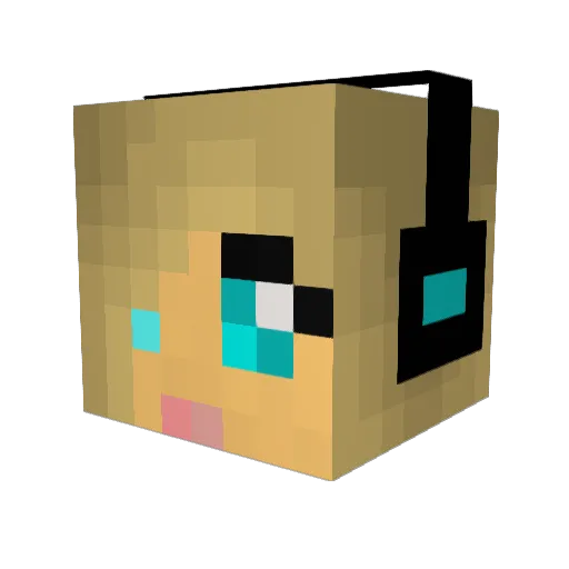 Filina123 Minecraft avatar head, 3D render