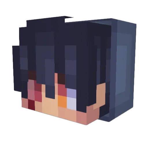 Filinoe Minecraft avatar head, 3D render