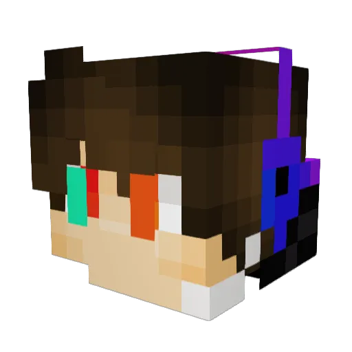 Filip4oo Minecraft avatar head, 3D render