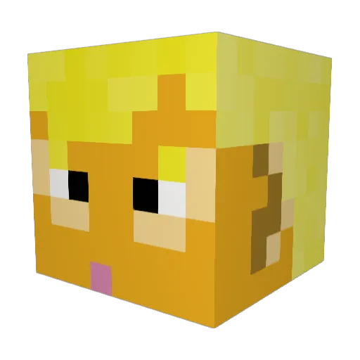 FilipJ00 Minecraft avatar head, 3D render