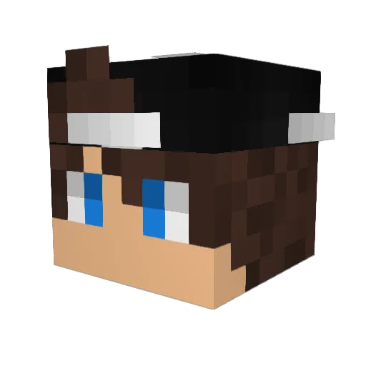 Filip_8 Minecraft avatar head, 3D render