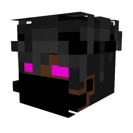 Filipamala Minecraft avatar head, 3D render