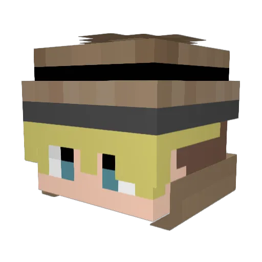 FilipeQ2011 Minecraft avatar head, 3D render