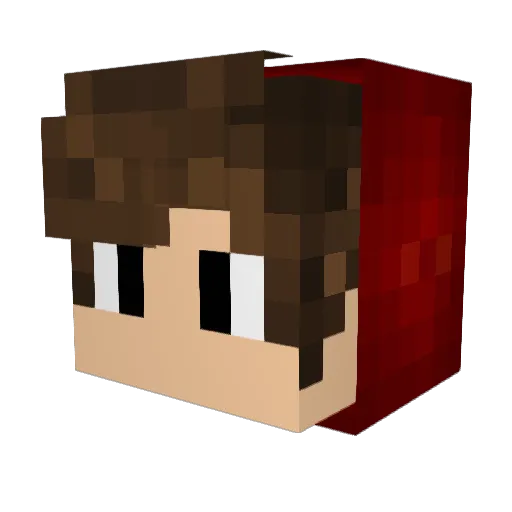 FilipekSt Minecraft avatar head, 3D render