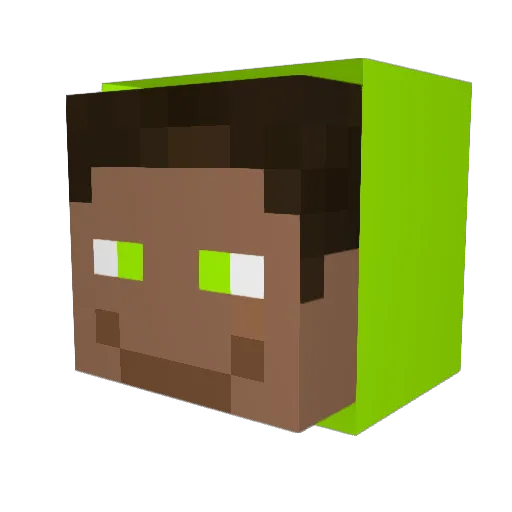 Filipgaming12 Minecraft avatar head, 3D render