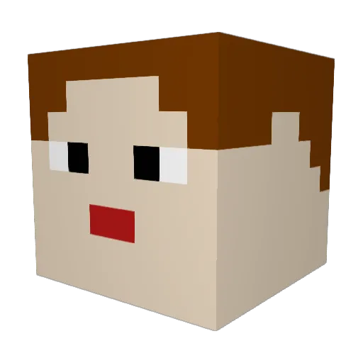 Filipinos09 Minecraft avatar head, 3D render