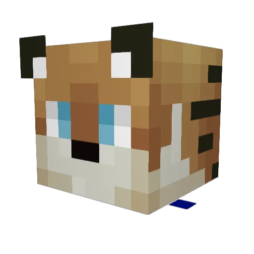 Filipmmm Minecraft avatar head, 3D render