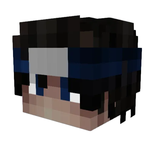 FilippPoutou Minecraft avatar head, 3D render