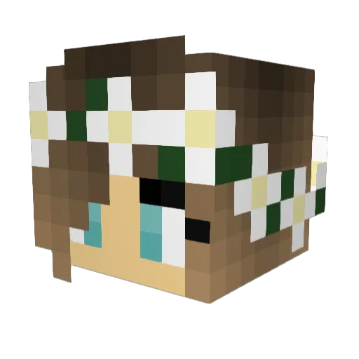 Filippa333 Minecraft avatar head, 3D render