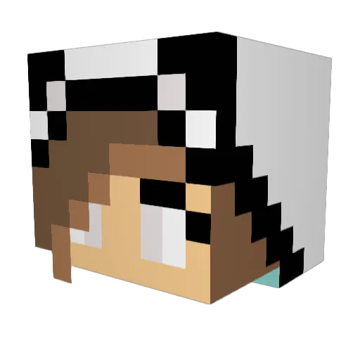 Filippa_j Minecraft avatar head, 3D render