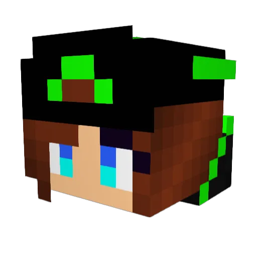 Filippasan Minecraft avatar head, 3D render