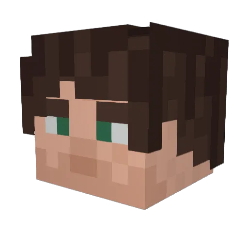Filippuss Minecraft avatar head, 3D render