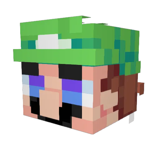 Filips117 Minecraft avatar head, 3D render