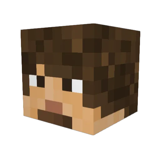 Filipuspa Minecraft avatar head, 3D render