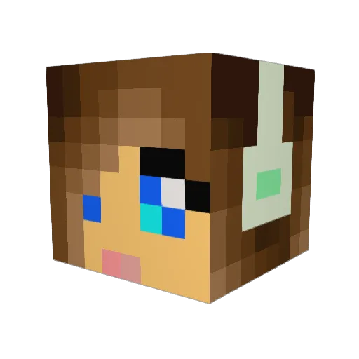 Filka2 Minecraft avatar head, 3D render