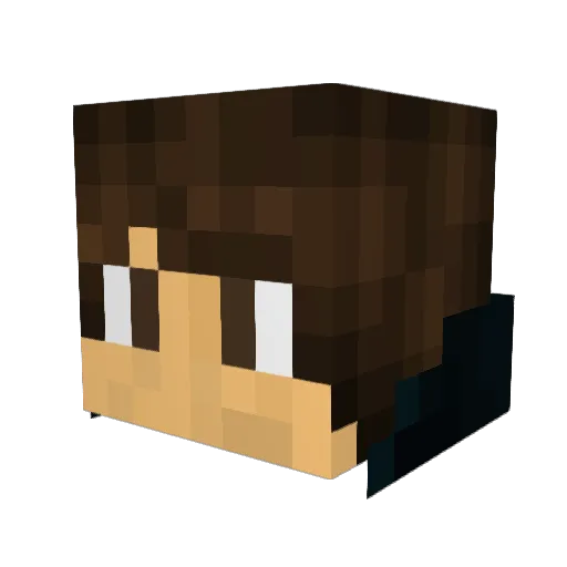 FillRic Minecraft avatar head, 3D render