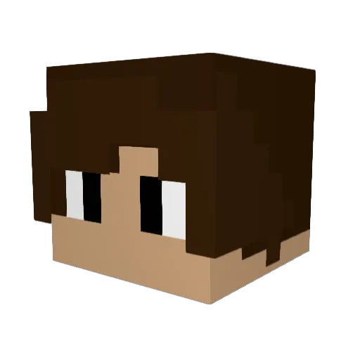 Fill_W Minecraft avatar head, 3D render