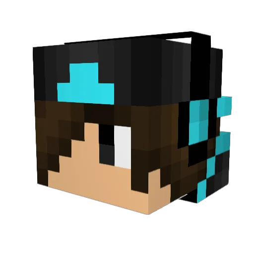 FilleB08 Minecraft avatar head, 3D render