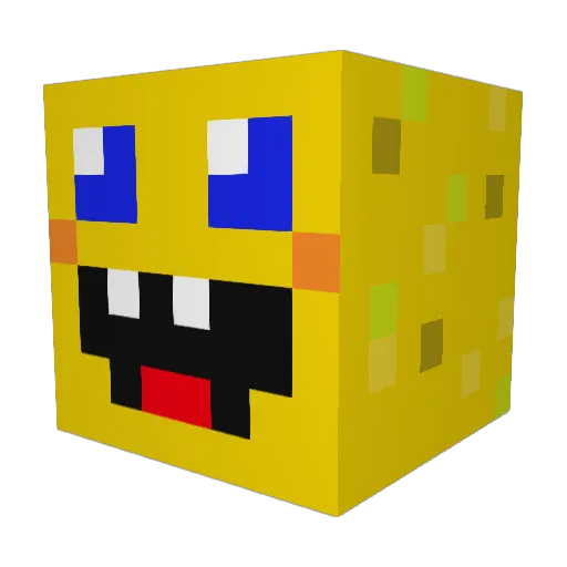 Filleriks Minecraft avatar head, 3D render