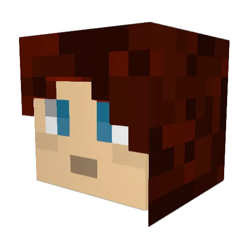 FilliTheBest Minecraft avatar head, 3D render