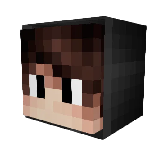Fillini Minecraft avatar head, 3D render