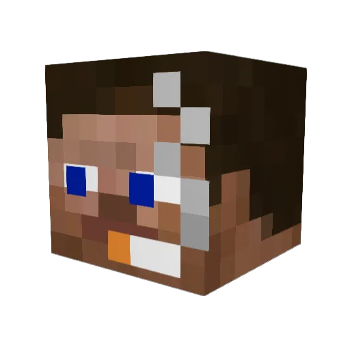 Filly8 Minecraft avatar head, 3D render