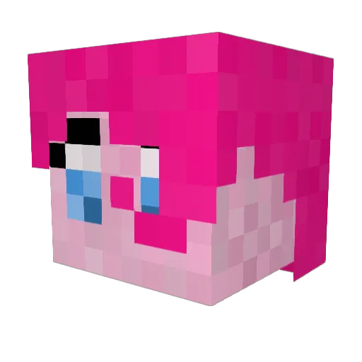 FillyLumi Minecraft avatar head, 3D render