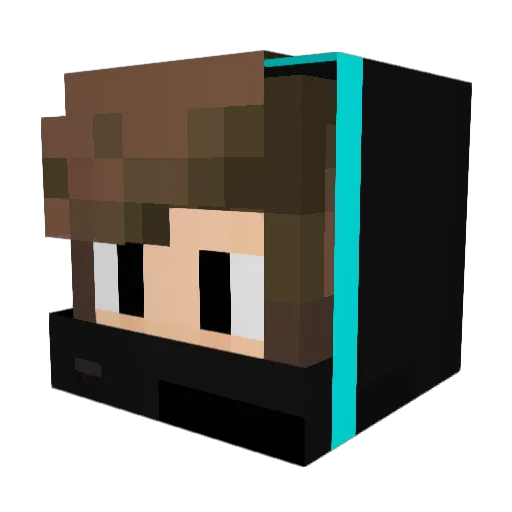 FillypperGamer Minecraft avatar head, 3D render