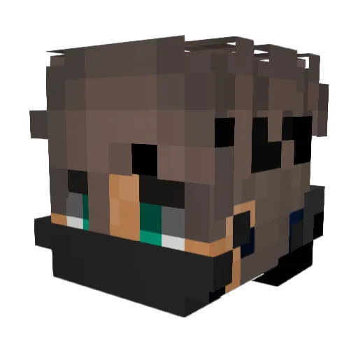 FiloGot Minecraft avatar head, 3D render