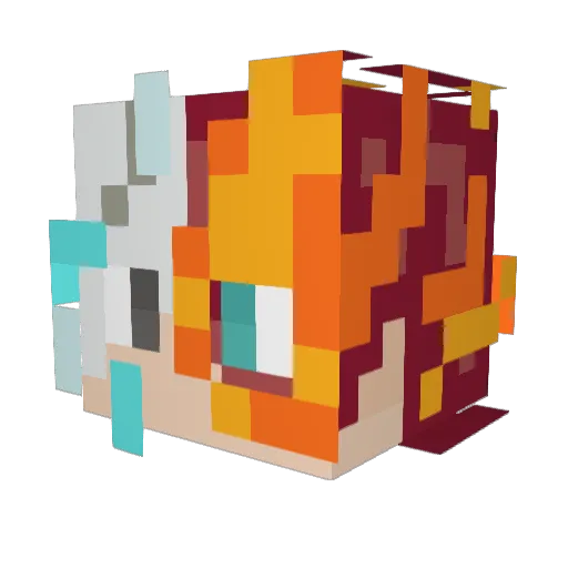 FiloOybay Minecraft avatar head, 3D render