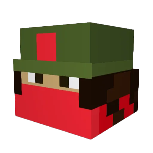 FiloStarZ Minecraft avatar head, 3D render