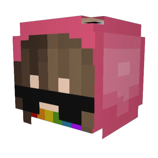 FiloV Minecraft avatar head, 3D render